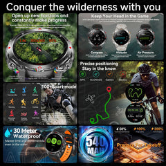 2025New Smart Watch For Men 1.46'' 360*360 HD AMOLED Color Display Voice Call Compass LED Sports Fitness Waterproof Watch Ladies