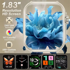 Smart Watch for Men And Women 1.85" HD Screen Fitness Tracker with 1000mAh Battery 100-Day Standby Heart Rate And Sleep Monitor