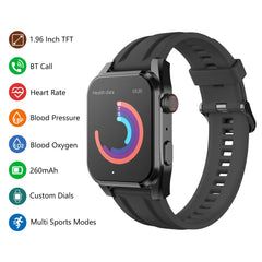 Smart Watch 1.96 Inch HD Large Screen Voice Calling Watches Heart Rate Monitor Custom Dials Waterproof Smartwatch For Men Women