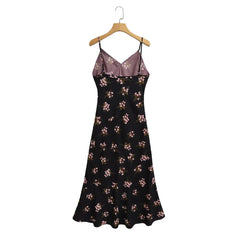 2025 new women's casual elegant design with European and American retro style printed temperament sleeveless dress
