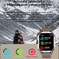 2025 New SmartWatch Men Militray Outdoor GPS Sport Watches Heart Rate Sleep Waterproof Smart Watch IOS Android