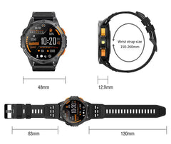 Smart Watch 1.43inch Round Amoled LED Flashlight Waterproof Music Control GPS Sport Smartwatch for Men