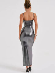 Sexy backless slip maxi summer dress women elegant bodycon birthday party dress ladies nightclub evening long dresses vestidos