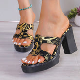 Women High Heels Sandals New Fashion Platform Simple Sexy Casual Wedge Women Slippers Women Sandals 2025 Tendencia