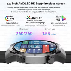 Smart Watch SK40 Smart Watch Bluetooth Call Health Waterproof Smart Watch Men's and Women's 1.53-inch HD AMOLED Screen GPS