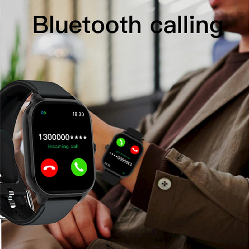 2025 New Smart Watch 2.01 inch AMOLED Screen Always Display Time Heart Rate BT Call Fashion trends men Women Couple Smartwatch