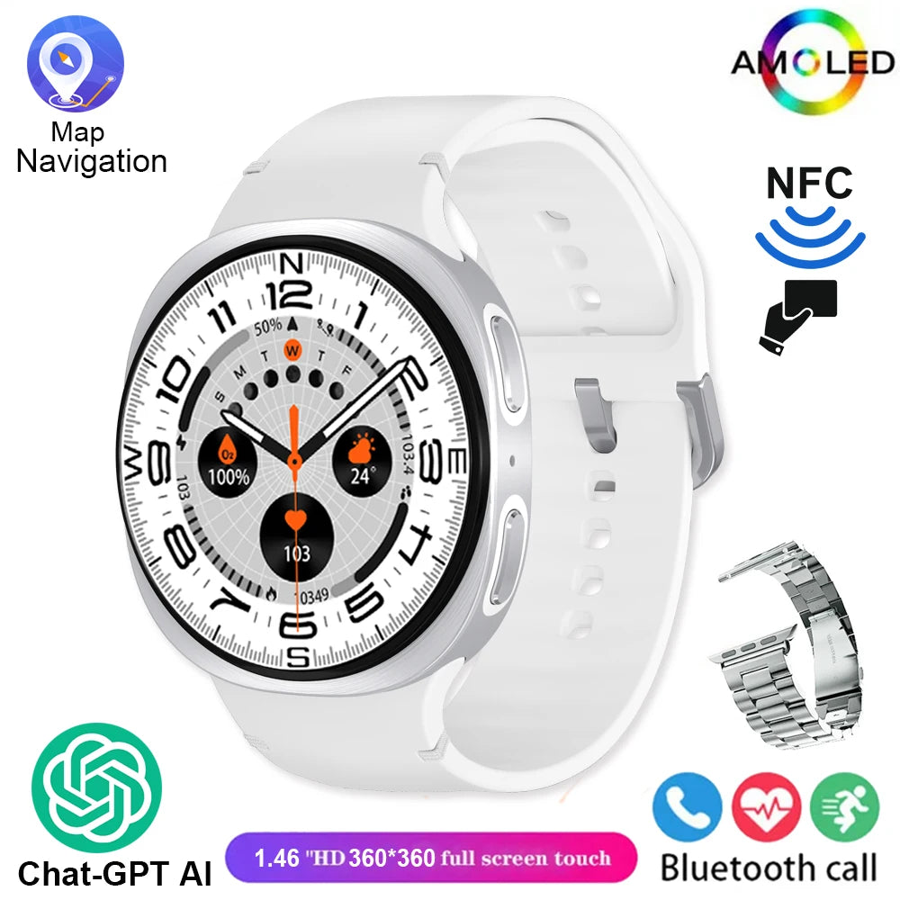 2025 New Smart Watch Series 8   Ultra-thin 1.46 inch Sport Watch Compass IP68 Waterproof Display Bluetooth Call GPS Smart Watch
