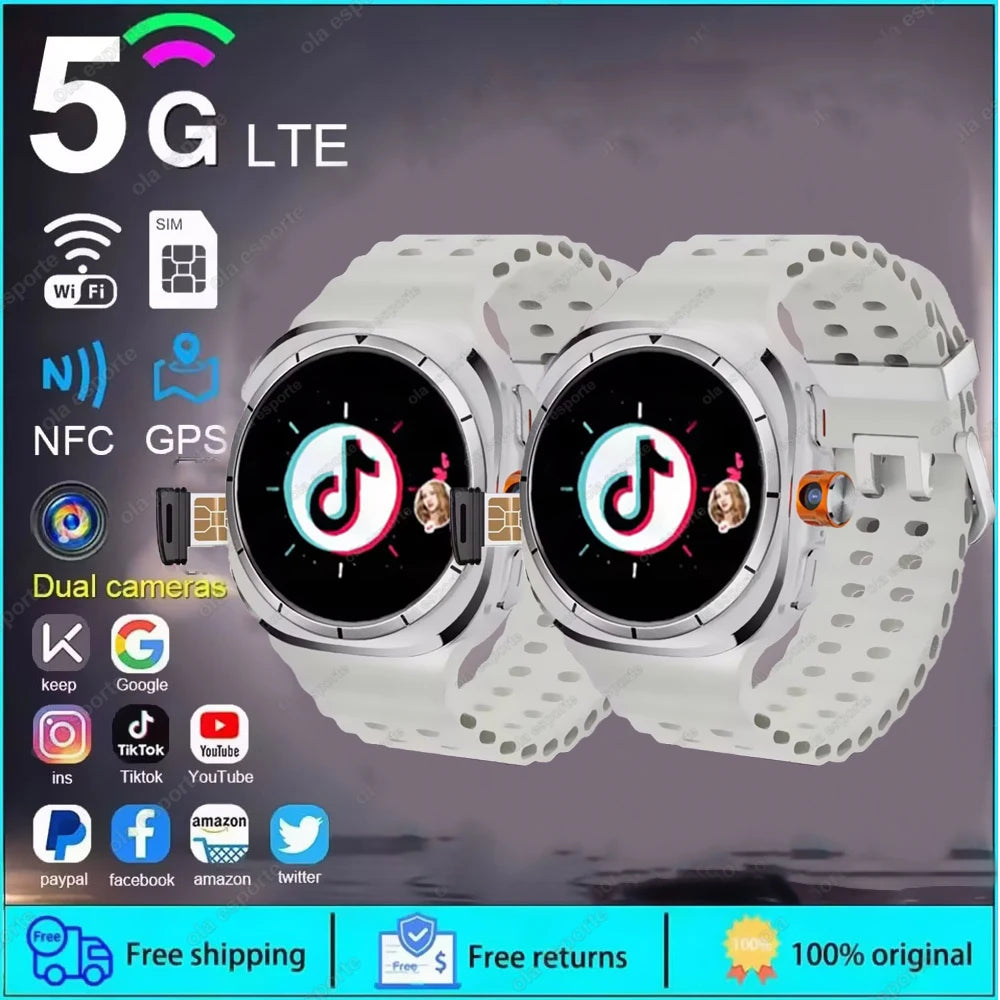 2025 New Smart Watch 4G/5G SIM Full Netcom WiFi NFC GPS  32GB Watches For Man 32GB Storage HD Camera Smartwatch For IOS/Android