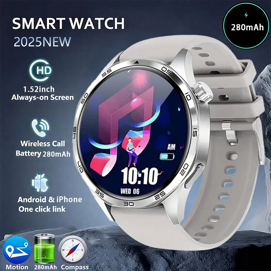 Smart Watches for Men, 1.52" HD AMOLED Fitness Tracker with 110+ Sport Modes, 24/7 Heart Rate Sleep Monitor , IP68 Waterproof