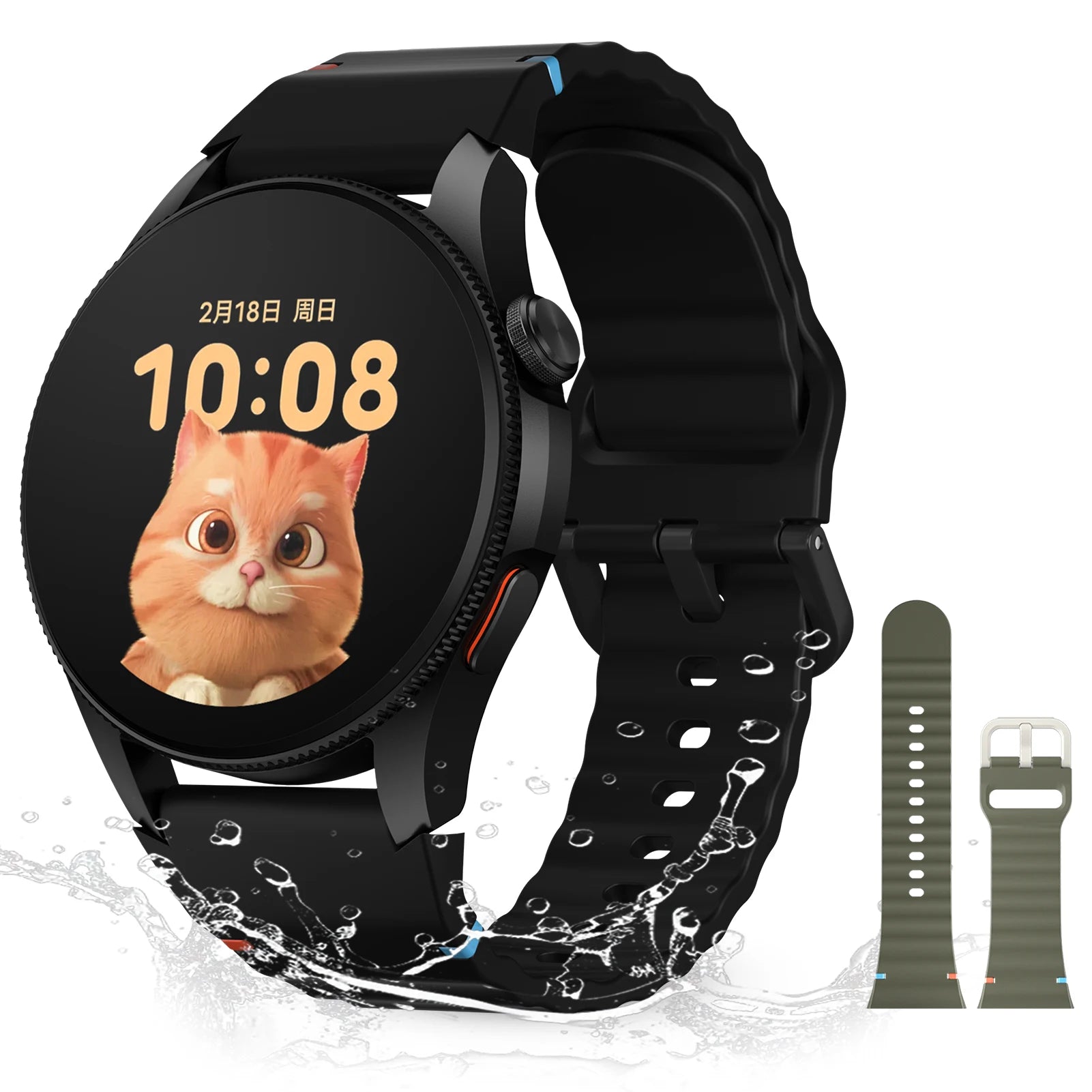Smart Watch 1.43" AMOLED Screen Bluetooth Call GPS Fitness Tracker 150+ Sport Modes Heart Rate/SpO2 Monitor 450mAh