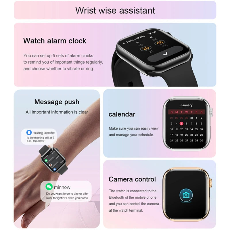 2025 New Watch 10 Smart Watch Men HD AMOLED Music 3D Surround Health monitoring Bluetooth Call Waterproof Woman For Android IOS