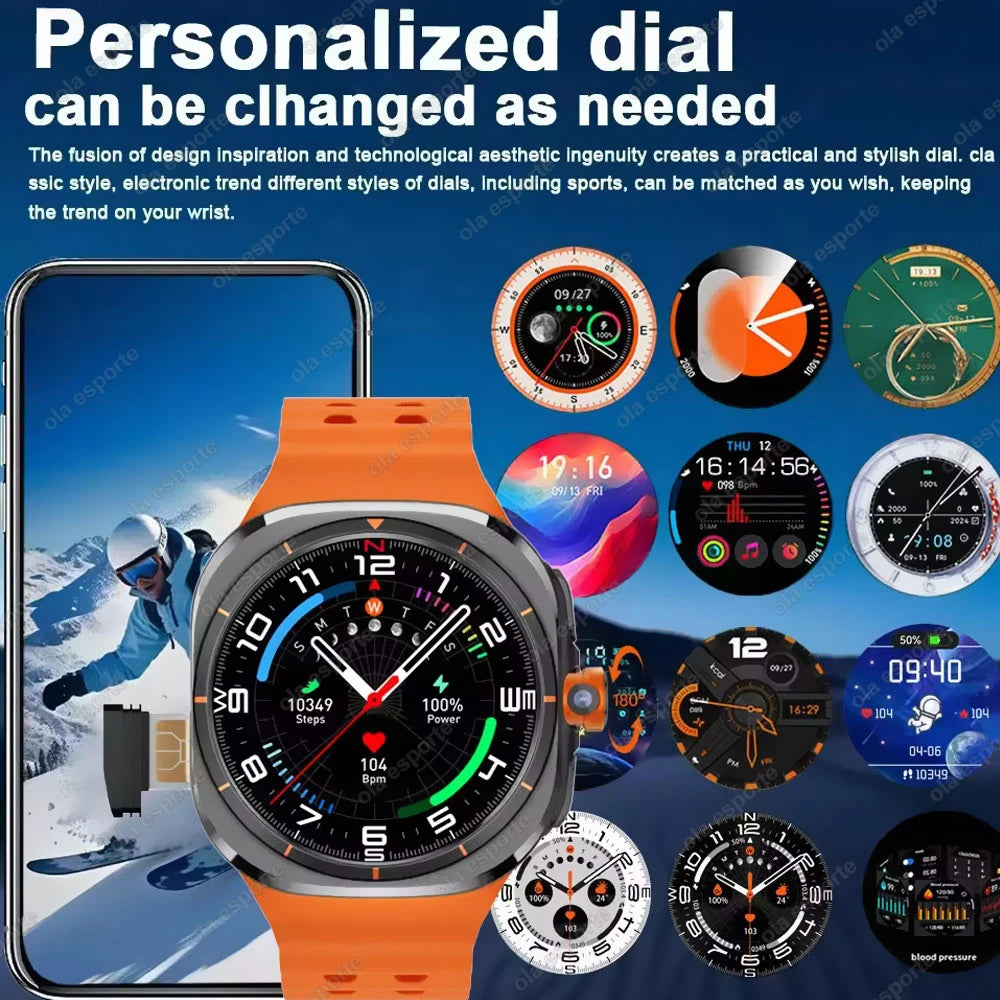 2025 New Smart Watch 4G/5G SIM Full Netcom WiFi NFC GPS  32GB Watches For Man 32GB Storage HD Camera Smartwatch For IOS/Android