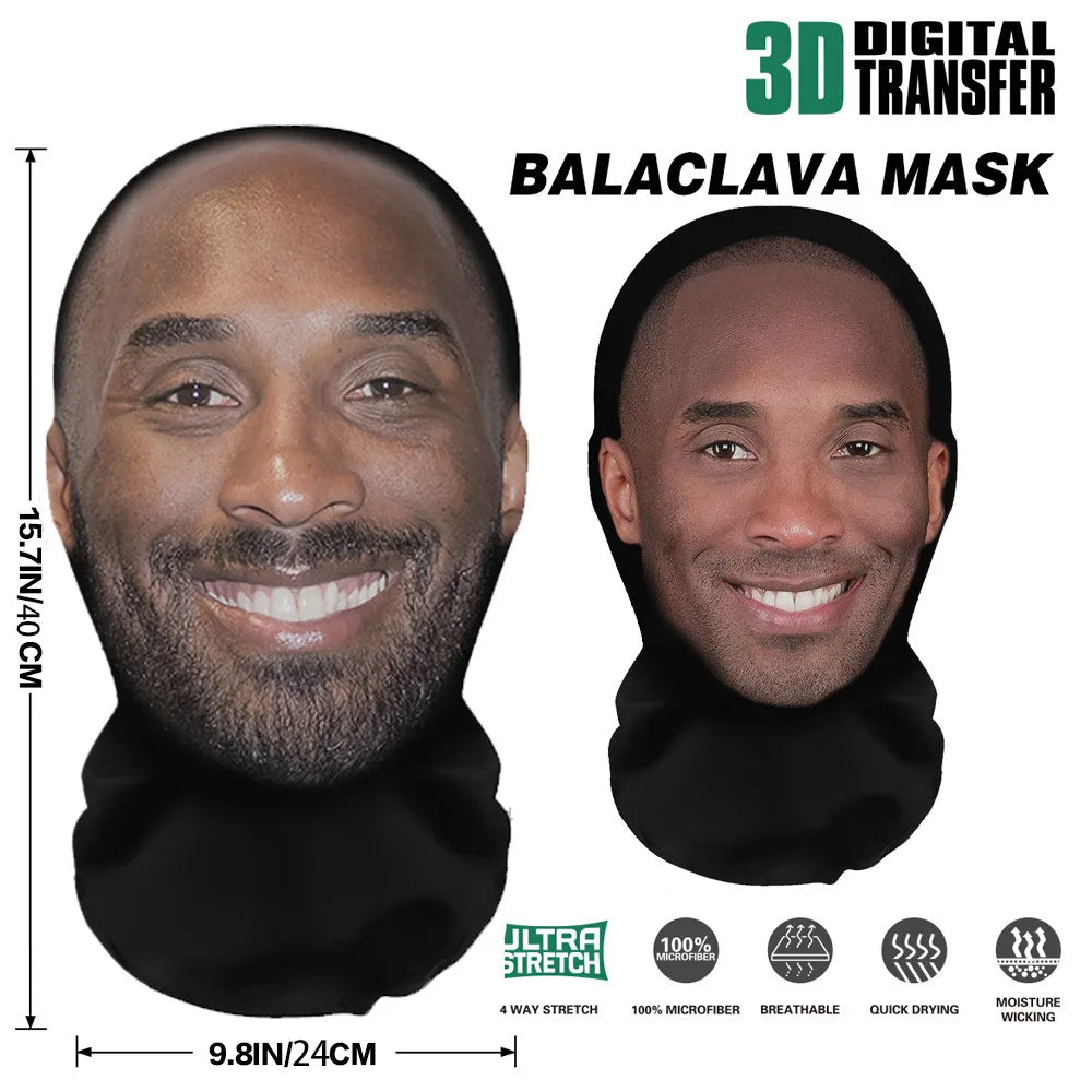 3D Printed Mask Elastic Mesh Full Face Mask for Men Women Cosplay Headwear Novelty Supplies Tricky Hood Party Cosplay Props