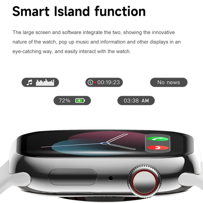 2025 New Watch 10 Smart Watch Men HD AMOLED Music 3D Surround Health monitoring Bluetooth Call Waterproof Woman For Android IOS