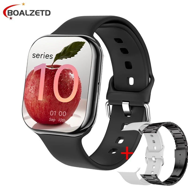 2025 New Watch 10 Smart Watch Men HD AMOLED Music 3D Surround Health monitoring Bluetooth Call Waterproof Woman For Android IOS