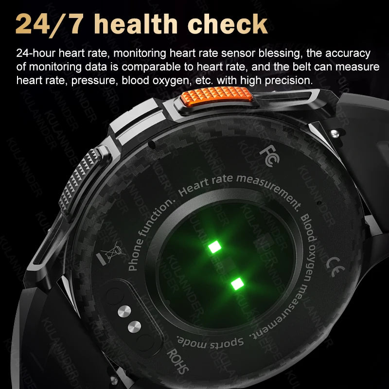 2024 new smart watches for men high quality android IOS Blood oxygen pressure heart rate Fitness Sports tracker call smartwath