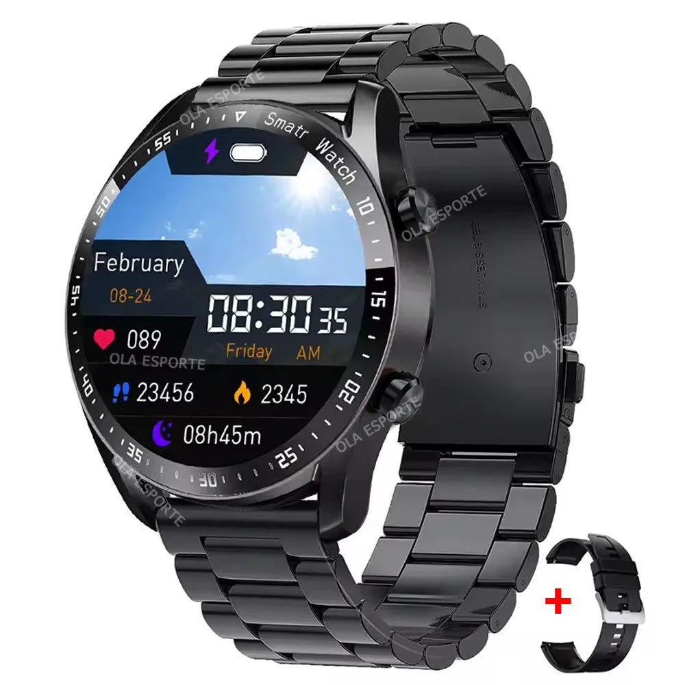 2025 NEW Smart Watch Women Men AMOLED Screen Bluetooth Call Full Touch Screen Weather Call Sports Smart Bracelet 5ATM Waterproof