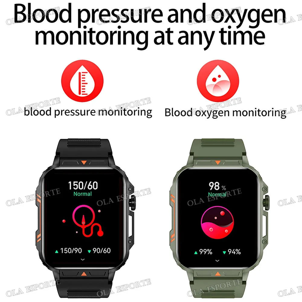 New Smartwatch 1.95 Inch Screen Health Monitoring Watches IP68 Waterproof Sport Fitness Smart Watch For Men Women Reloj Hombre
