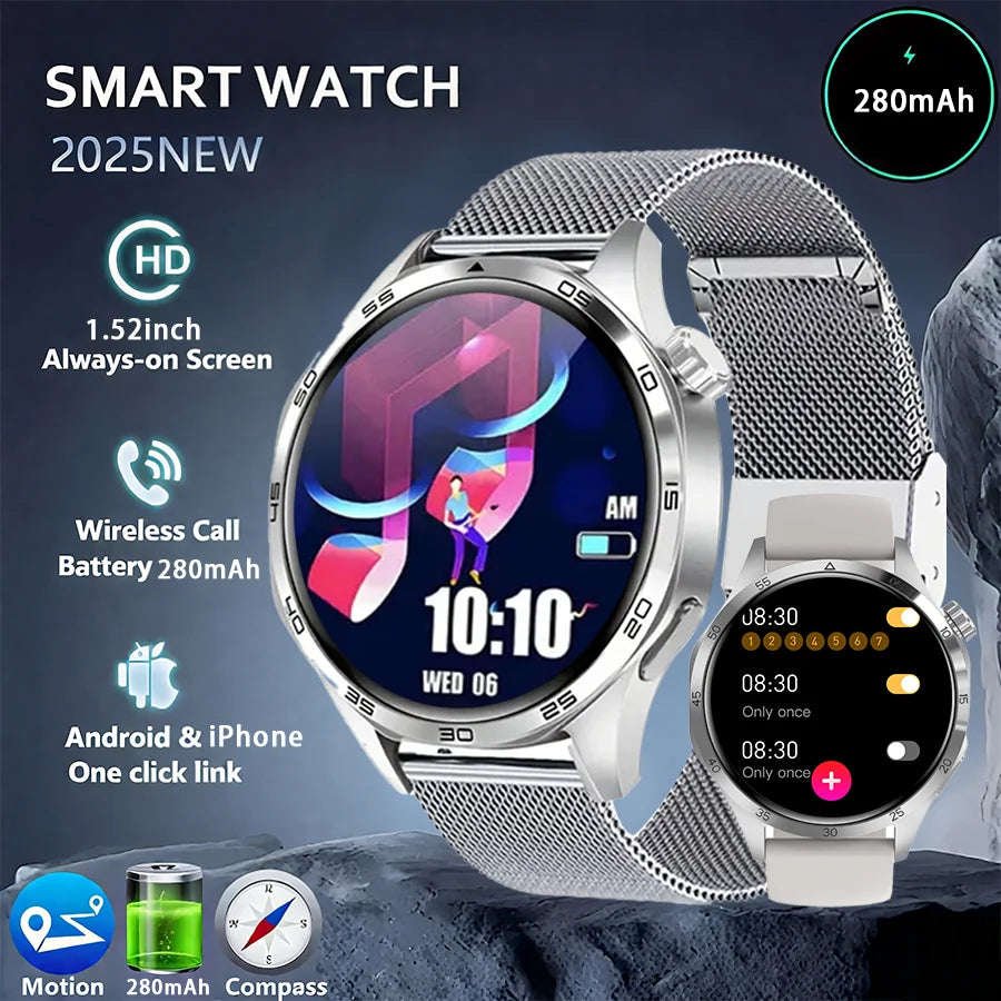 Smart Watches for Men, 1.52" HD AMOLED Fitness Tracker with 110+ Sport Modes, 24/7 Heart Rate Sleep Monitor , IP68 Waterproof