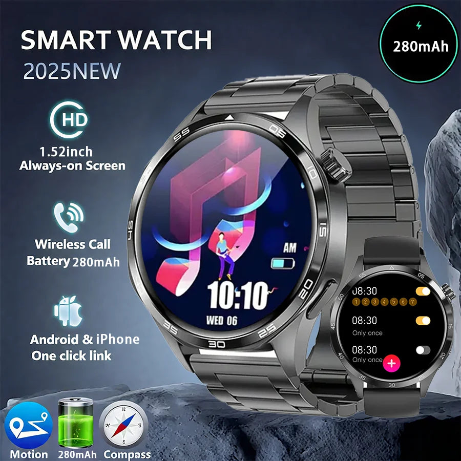 Smart Watches for Men, 1.52" HD AMOLED Fitness Tracker with 110+ Sport Modes, 24/7 Heart Rate Sleep Monitor , IP68 Waterproof