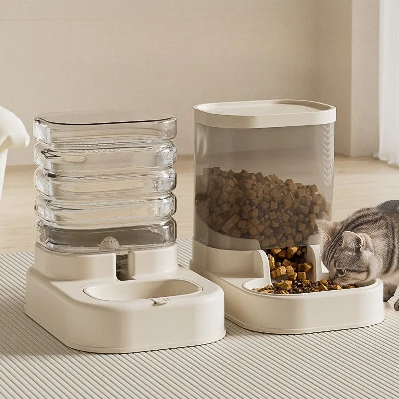 Gravity Pet Feeder and Water Dispenser Set Automatic Dog Feeder and Dog Water Dispenser for Dogs Cats Pets Animals Large Capaci