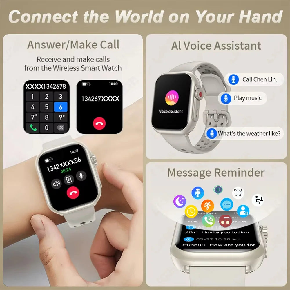 Smart Watch for Men And Women 1.85" HD Screen Fitness Tracker with 1000mAh Battery 100-Day Standby Heart Rate And Sleep Monitor