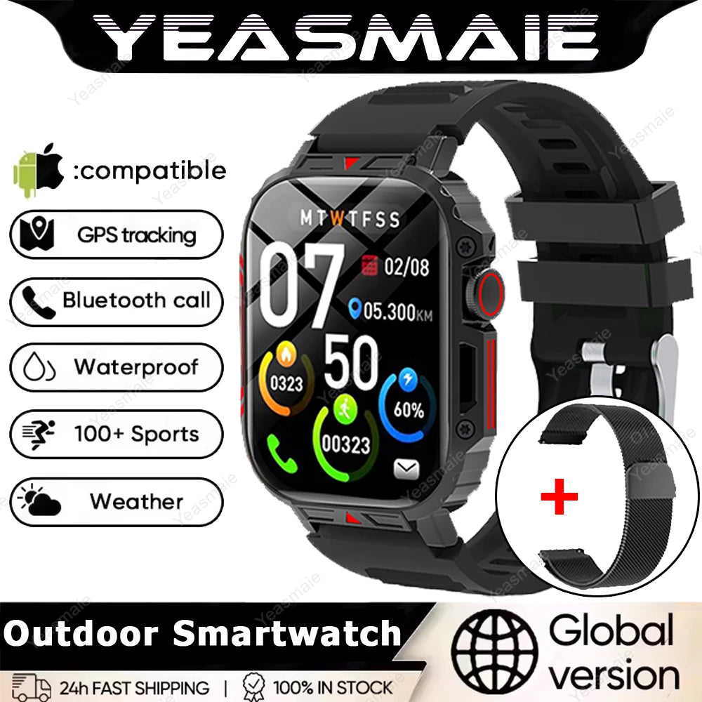 New Smartwatch 1.95 Inch Screen Health Monitoring Watches IP68 Waterproof Sport Fitness Smart Watch For Men Women Reloj Hombre