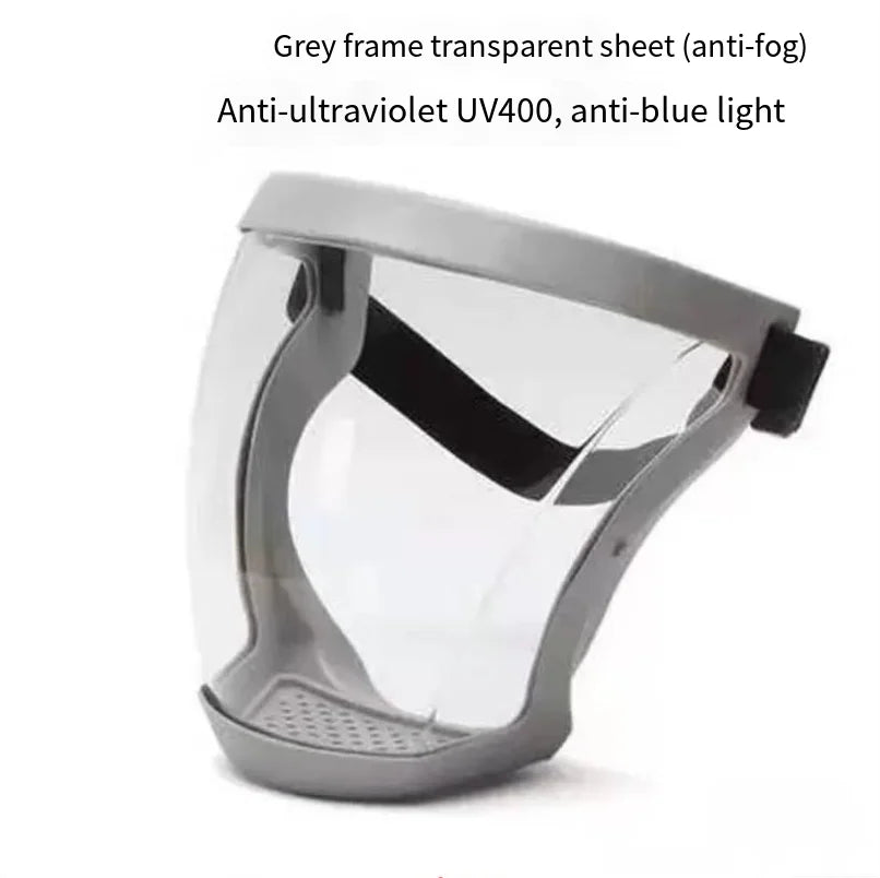 Full Face Shield Mask Transparent Head Eye Safety Protective Cover Glasses Screen Visors Dustproof Wind Proof Anti-Fog Goggles