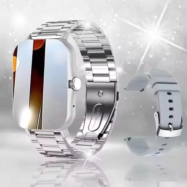 2025 Smart Watch 2.01‘’ Full Touch Amoled BT Call Sport Waterproof Watches Heart Rate Blood Pressure SmartWatch for Men Women