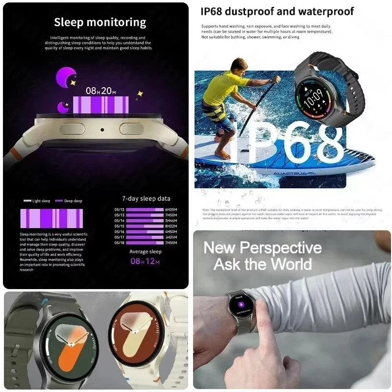 2025 Smart Watch Men Women Full Touch Screen Sport Fitness Watch Man IP67 Waterproof Bluetooth For Android IOS Men Birthday Gift